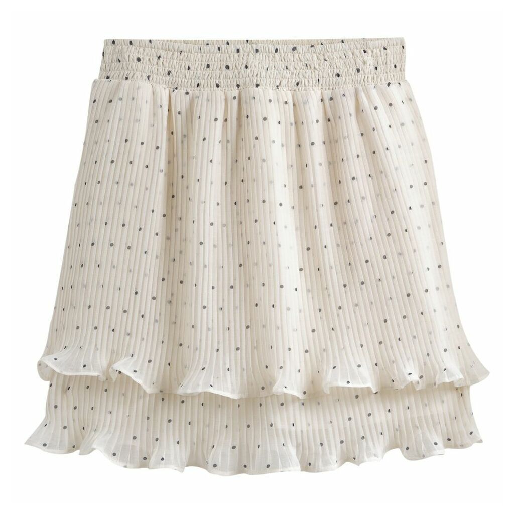 Ruffled Polka Dot Print Skirt