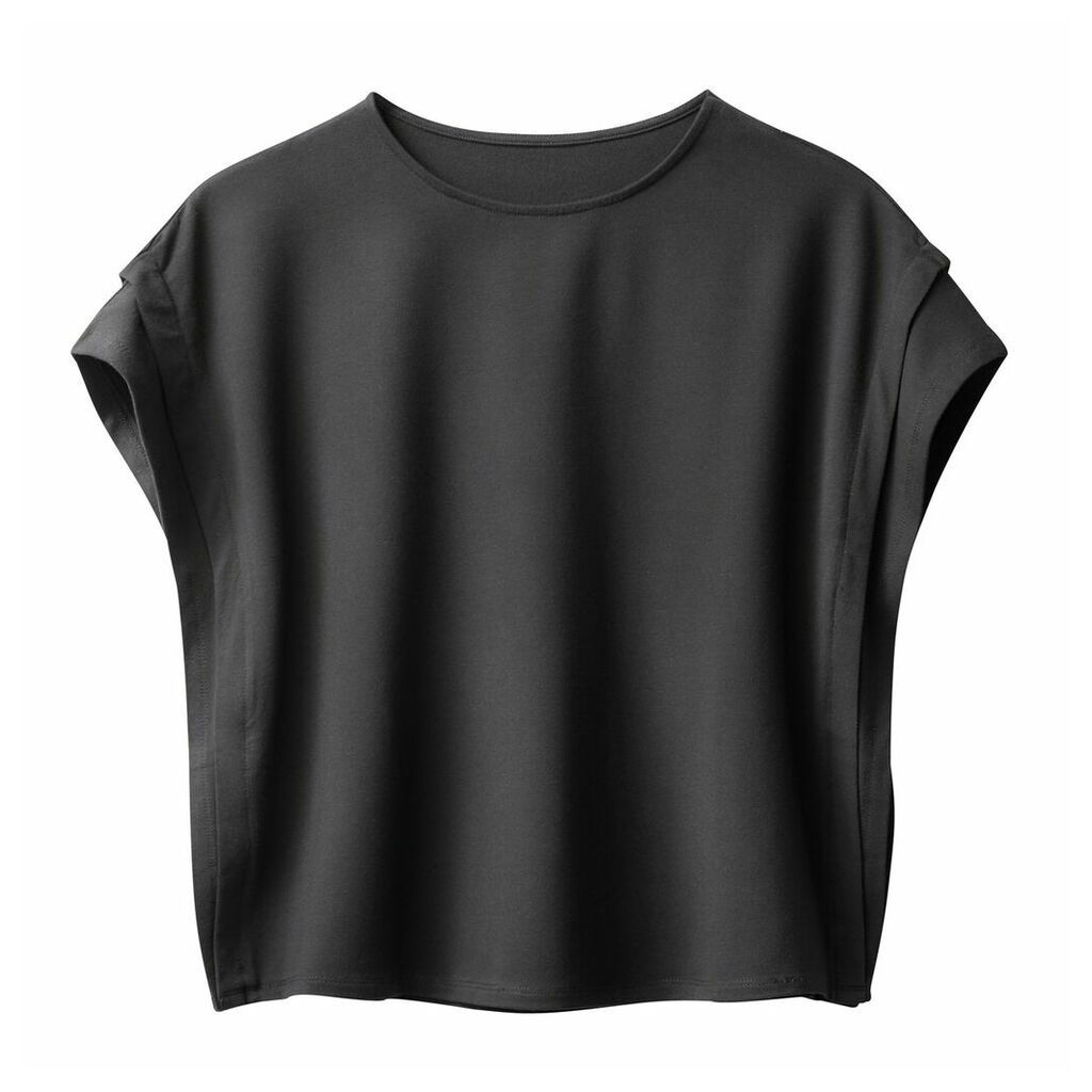 T-Shirt with Pleating at the Sides