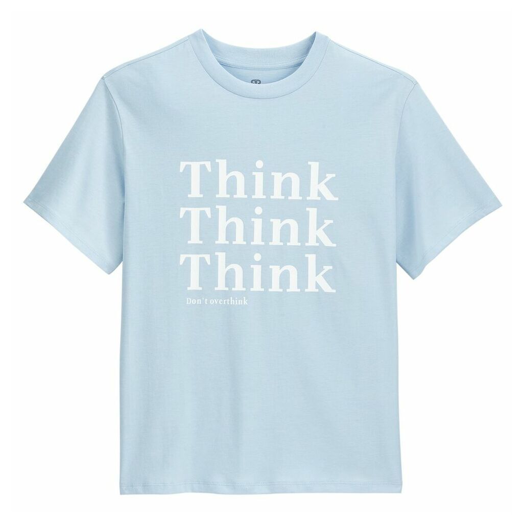 Cotton Think Print T-Shirt with Short Sleeves