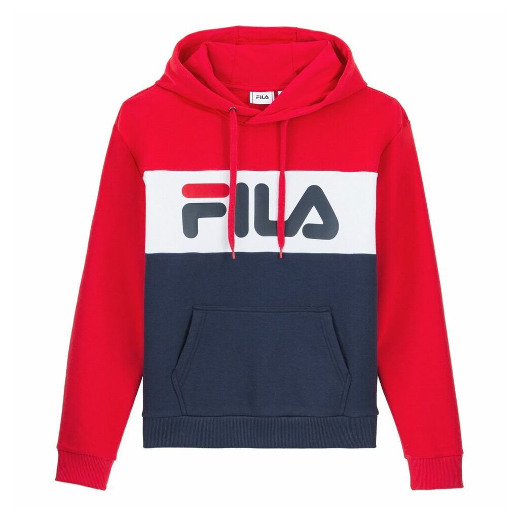Lori Cotton Mix Colour Block Hoodie with Logo and Pocket