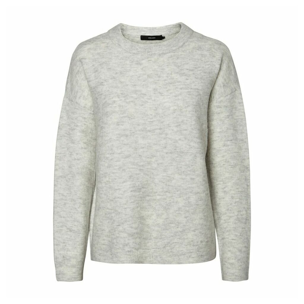 Long Fine Knt Jumper with Crew Neck