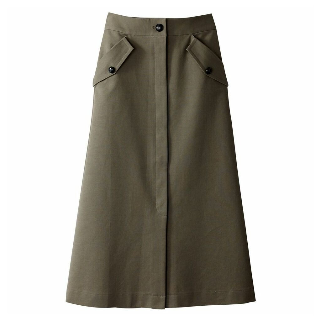 Long Buttoned Skirt