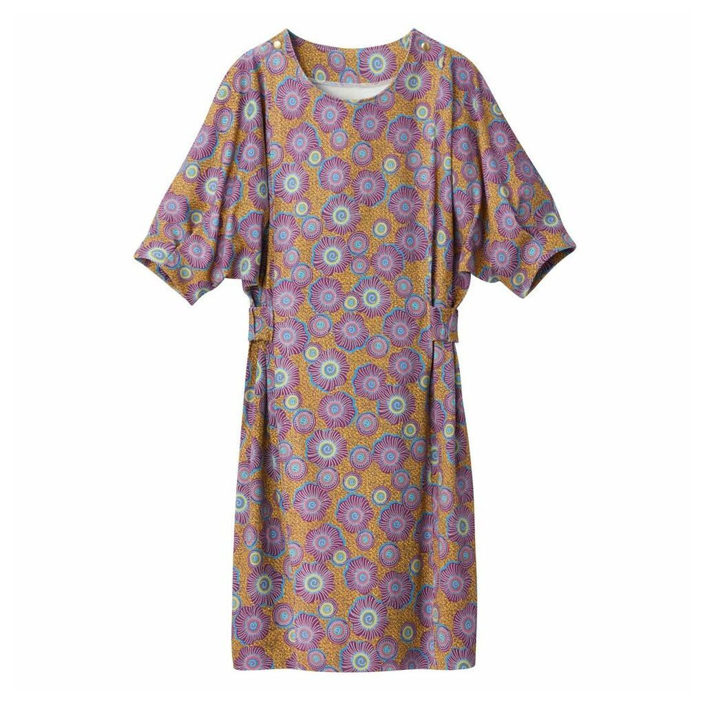 Floral Print Dress with Elasticated Waist