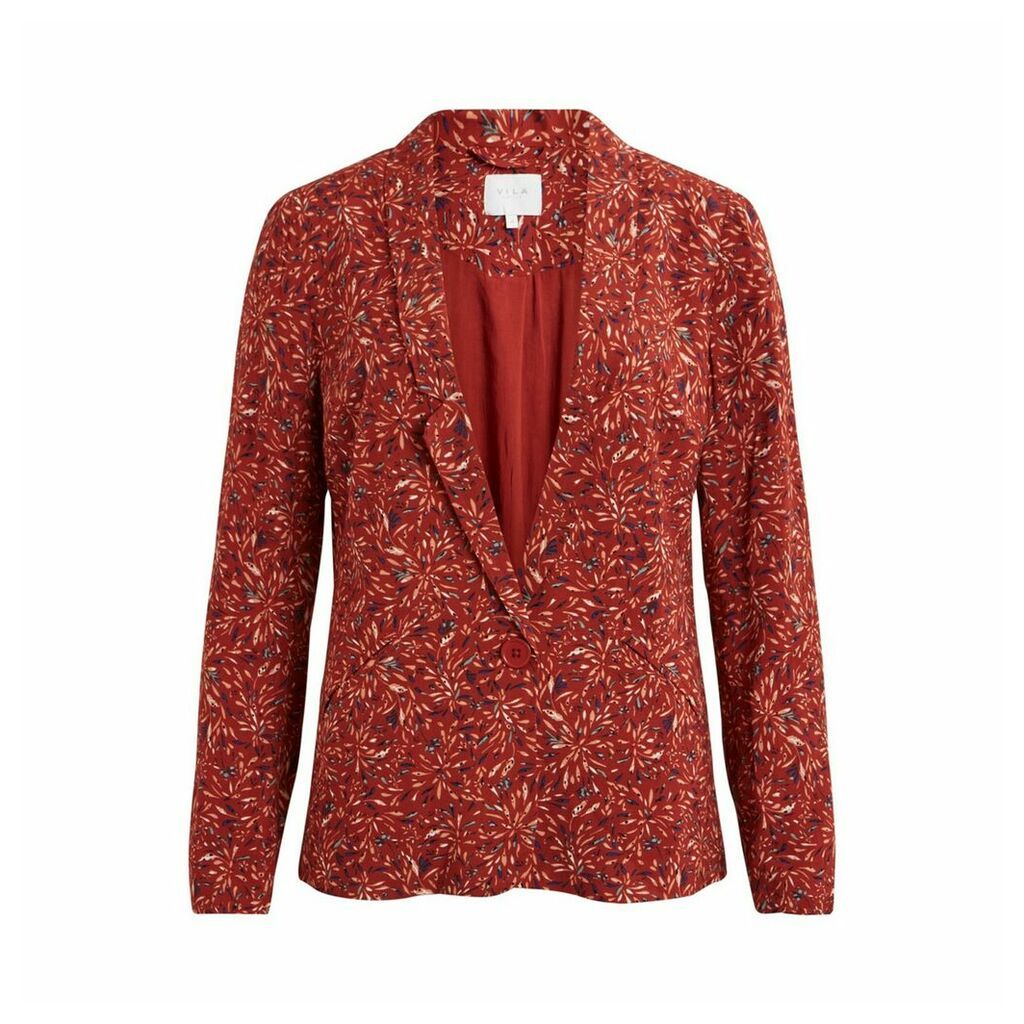 Single-Breasted Blazer in Floral Print