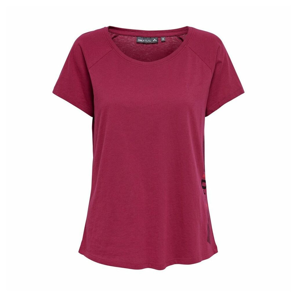 Cotton Ambi Round Neck T-Shirt with Print on Side