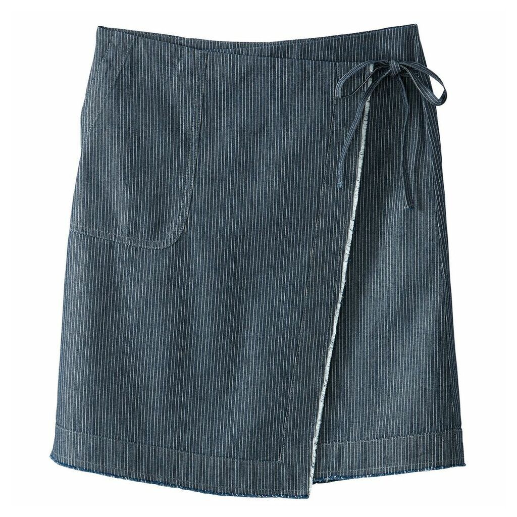 Denim Wrapover Skirt