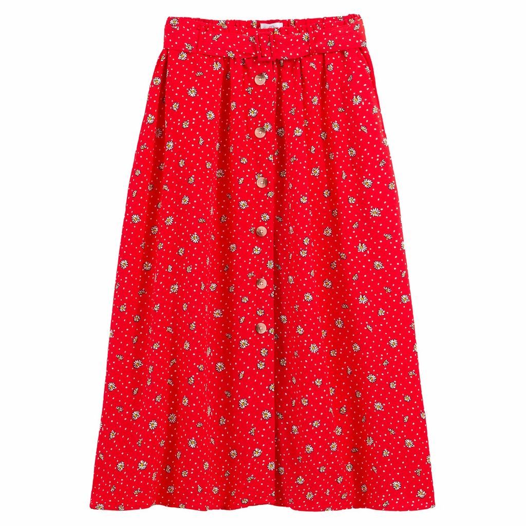 Daisy Floral Midi Skirt
