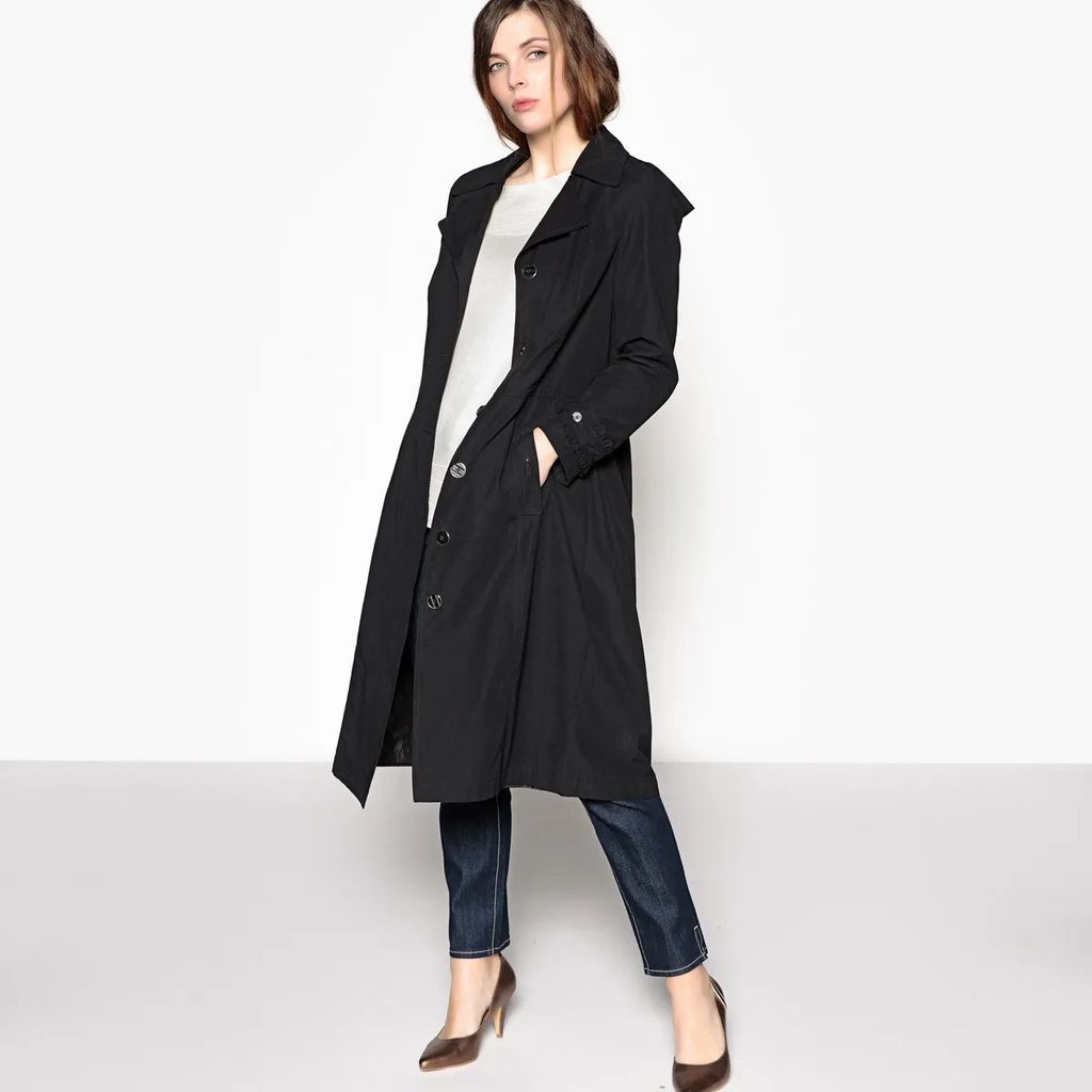 Water-Repellent Duster Raincoat with Stain-Resistant Finish