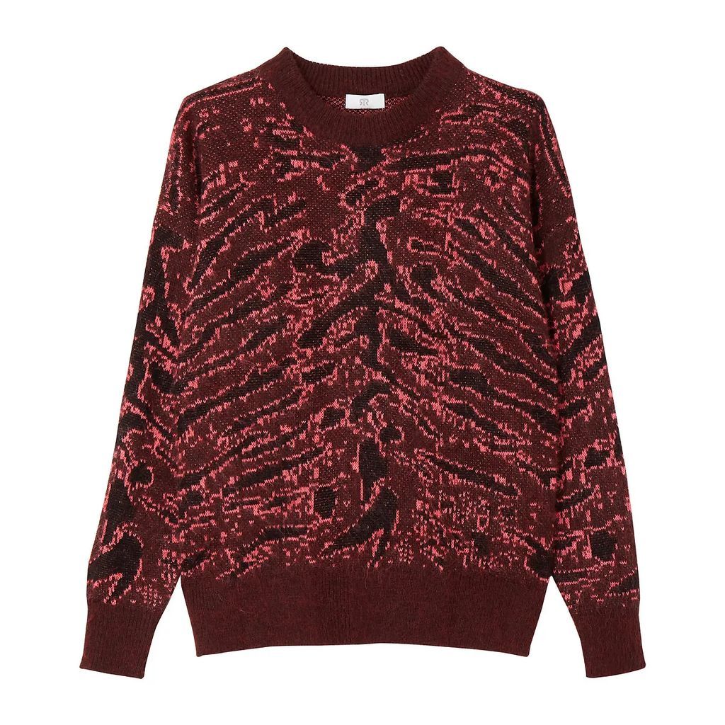 Chunky Knit Jacquard Jumper with Crew-Neck