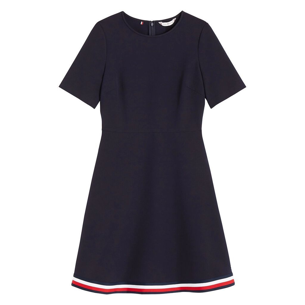 Mid-Length Dress with Short Sleeves