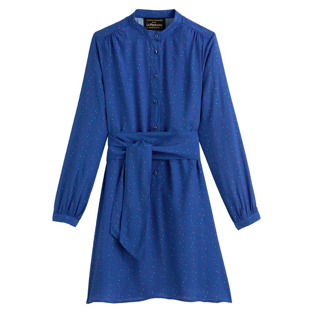 Mini Shift Dress with Long Sleeves