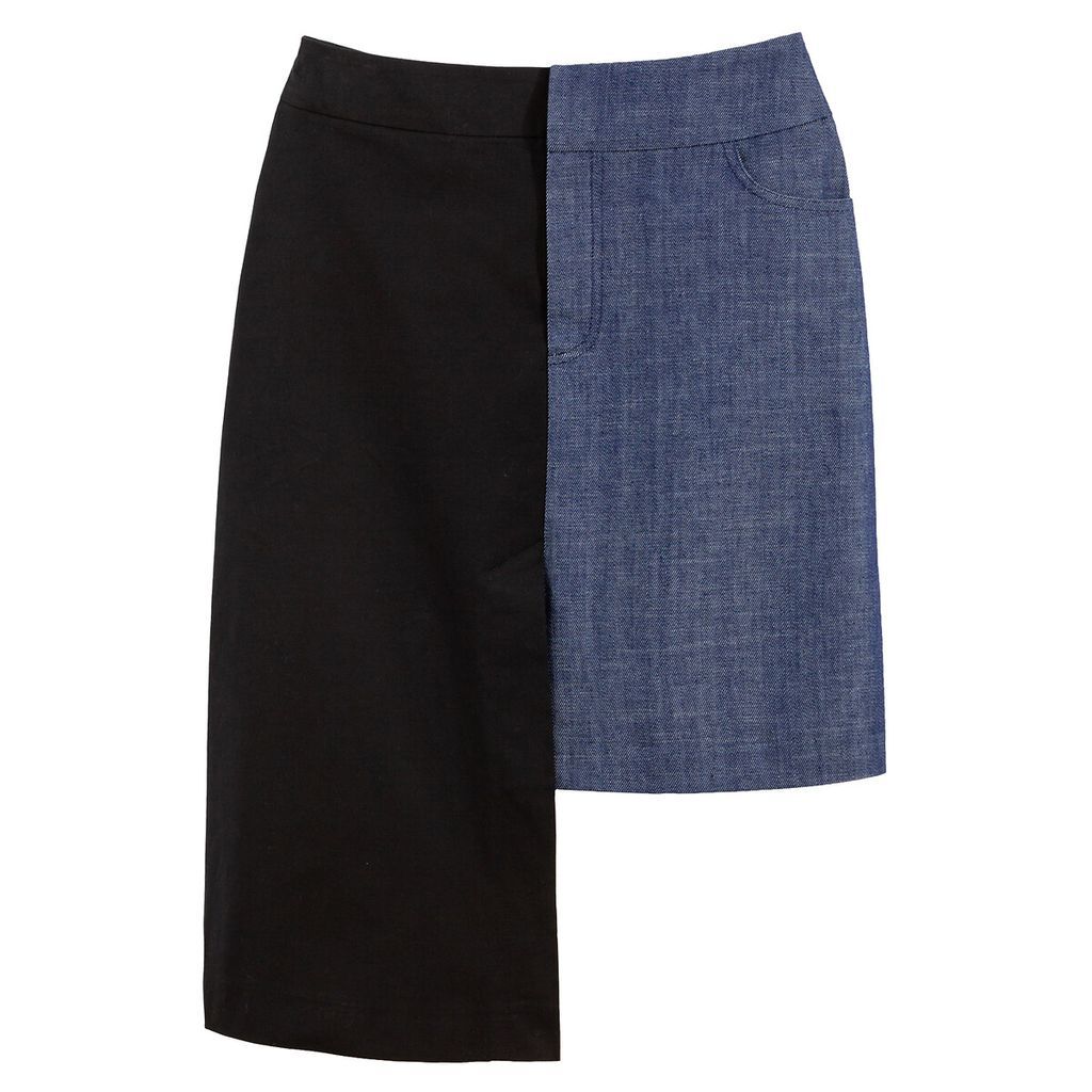 Cotton Straight Mid-Length Skirt