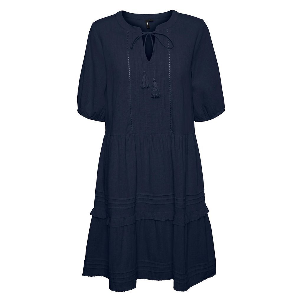 Cotton Dress with 3/4 Length Sleeves