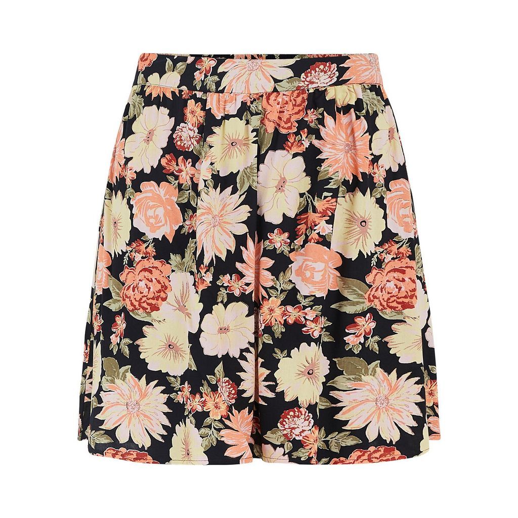 Floral Print Mini Skirt with Elasticated Waist