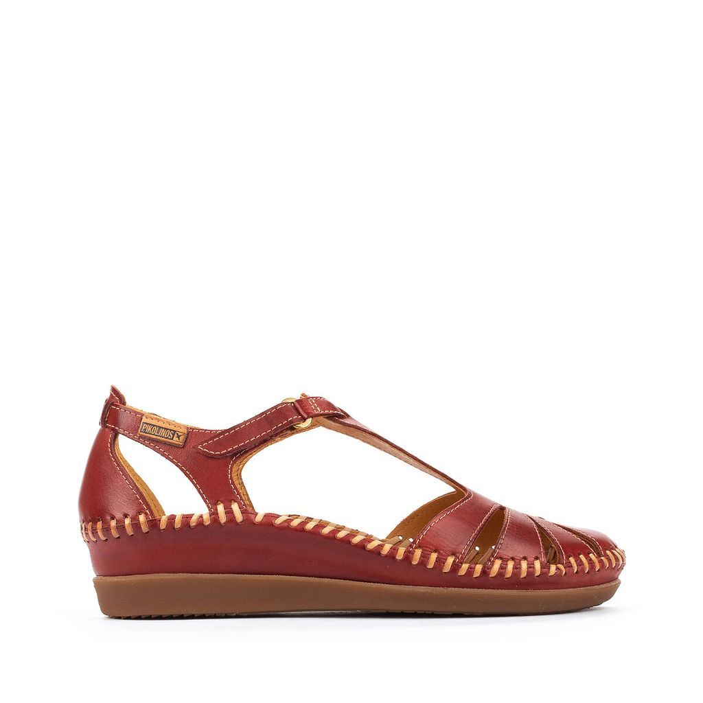 Cadaques Leather Sandals with Wedge Heel
