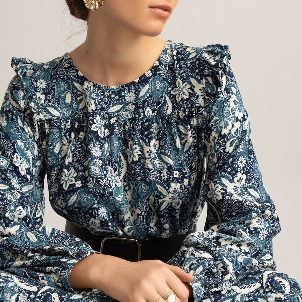 Ruffle Tiered Midi Dress in Floral Print