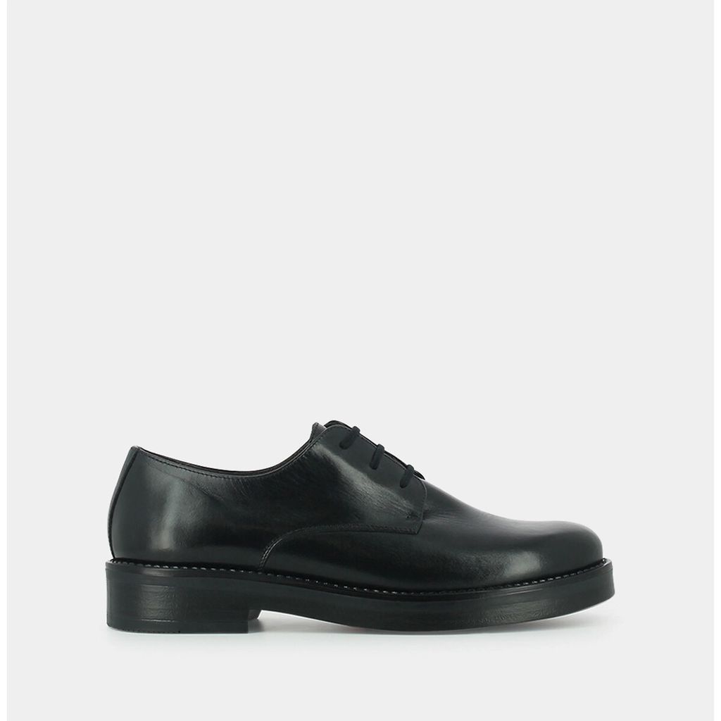 Midgnit Leather Brogues with Chunky Heel