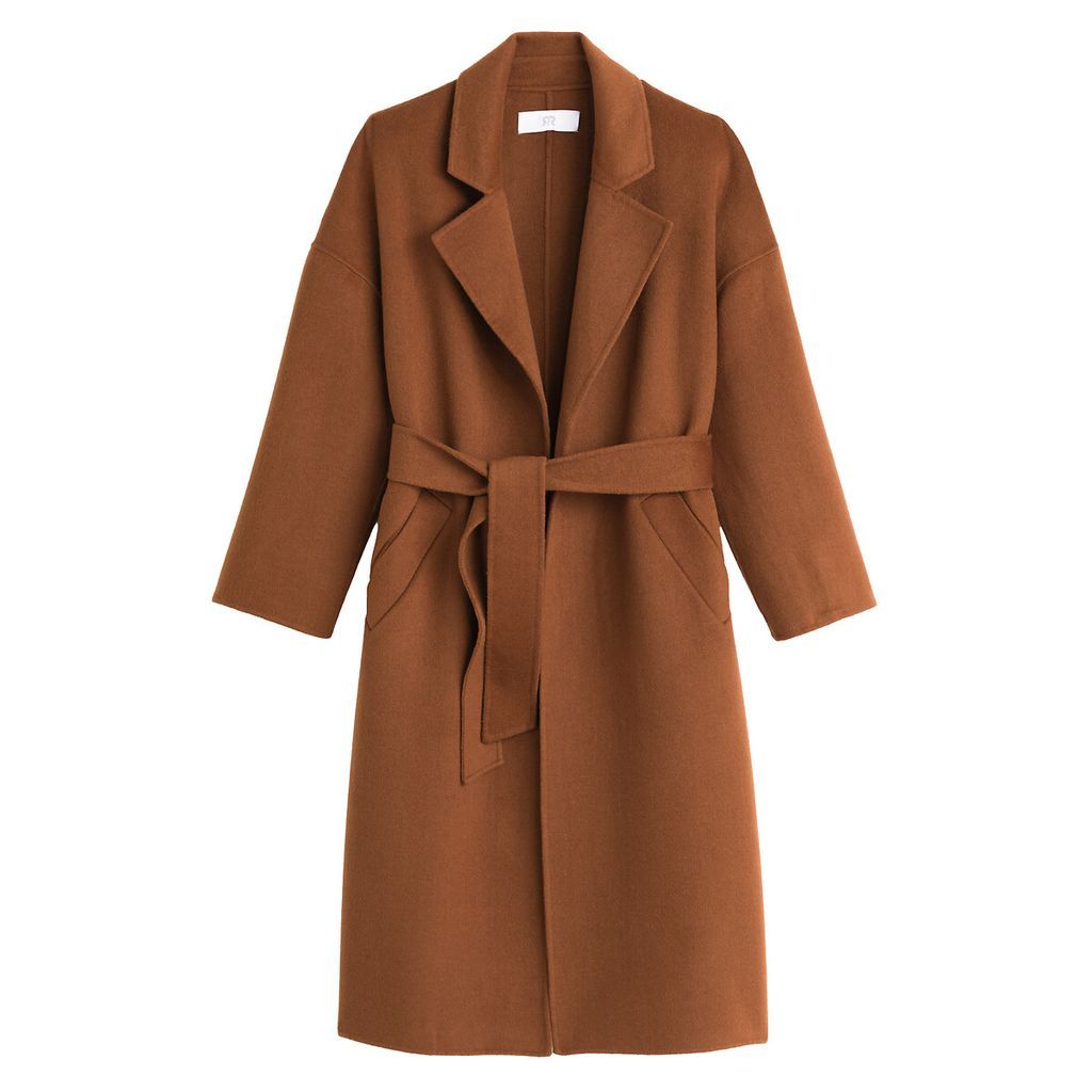 Recycled Wool Mix Coat in Mid-Length