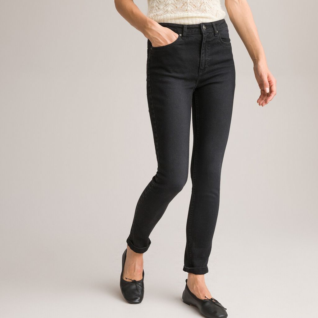 Organic Cotton Jeans in Slim Fit, Mid Rise, Length 27.5