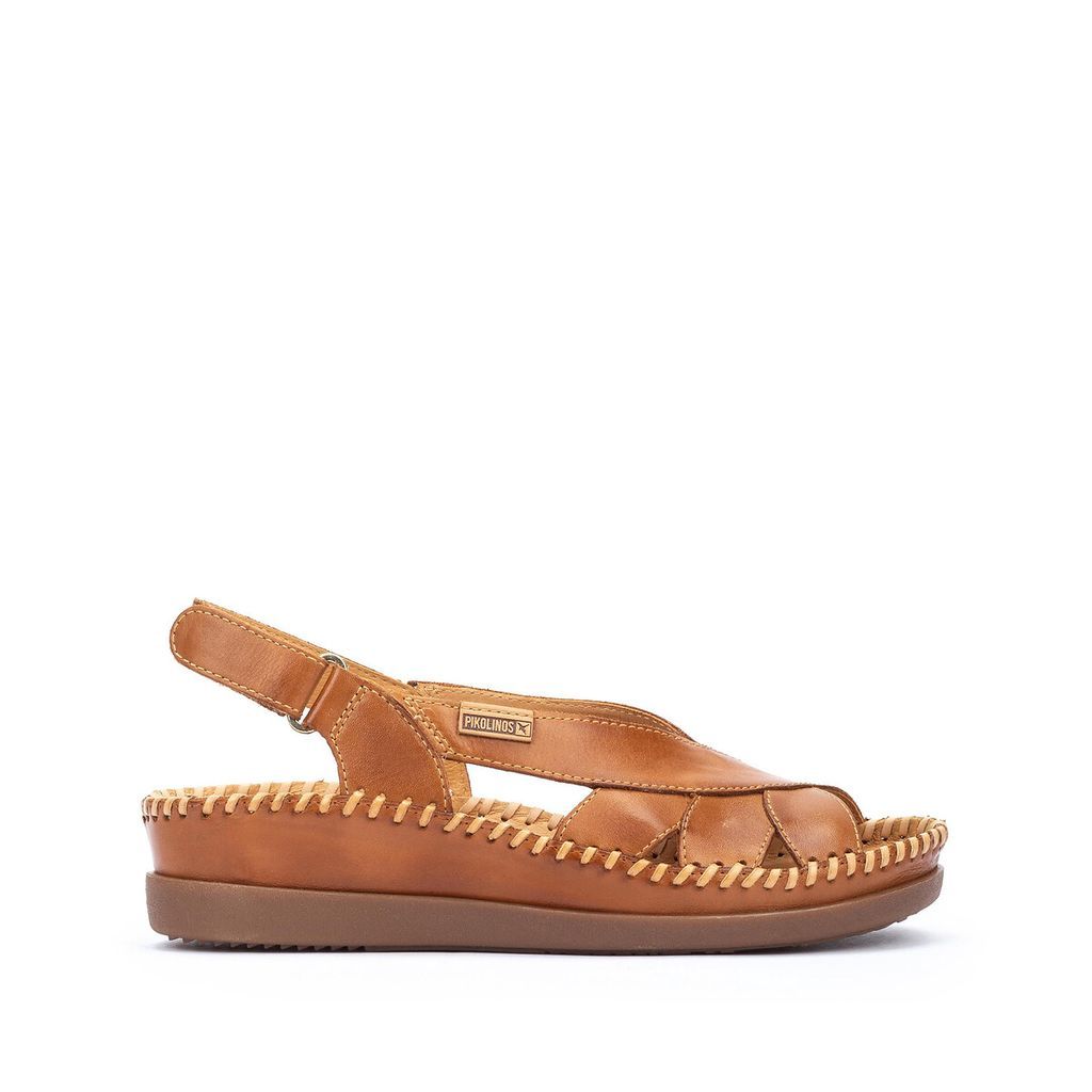 Cadaques Semi-Wedge Sandals in Leather