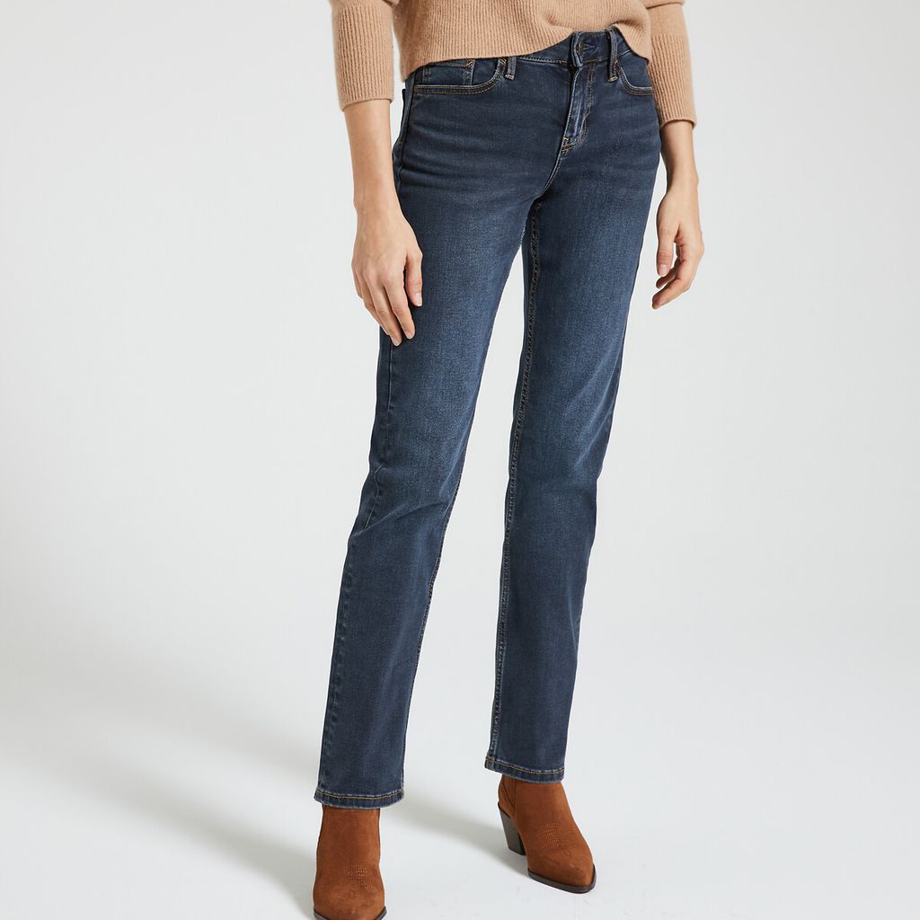 Mid Rise Straight Jeans, Length 32