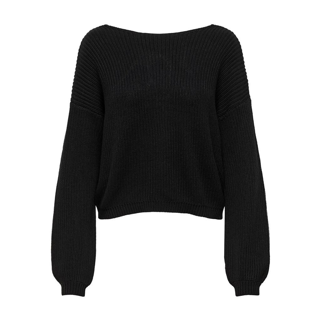 Cotton Mix Jumper with Boat Neck