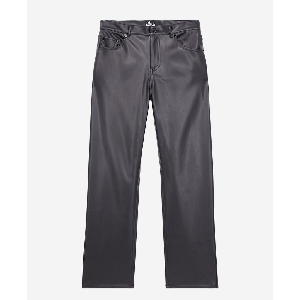 Straight Coated Trousers