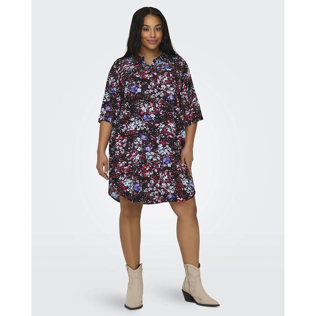 Floral Mini Shirt Dress