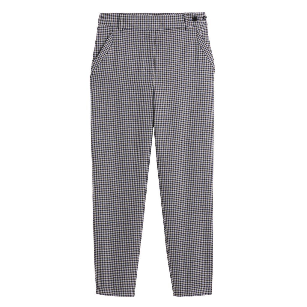 Checked Cigarette Trousers, Length 28.5