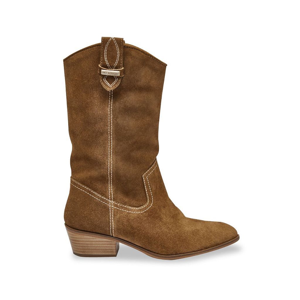 Ladyja Cowboy Ankle Boots in Suede