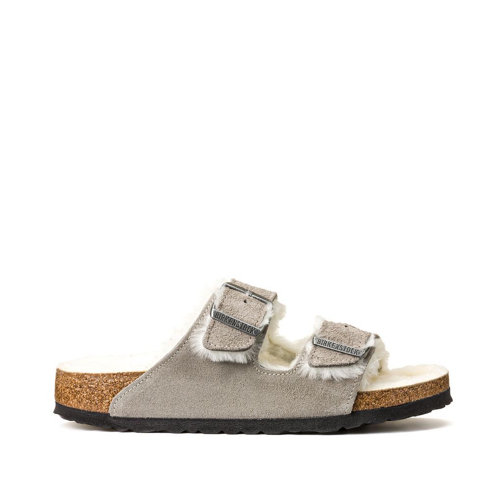 Arizona Fell Suede Mules with Faux Fur Lining