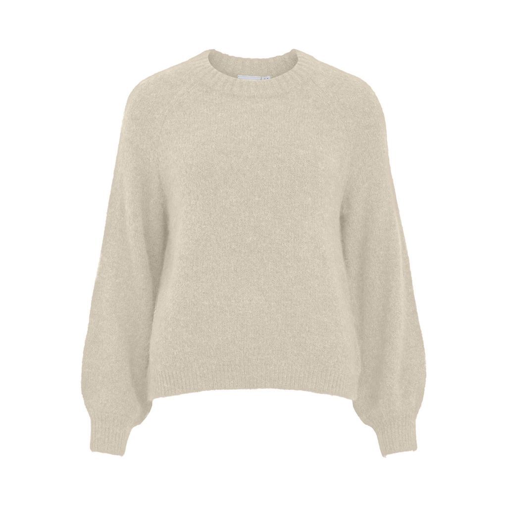 Brushed Knit Jumper with Crew Neck