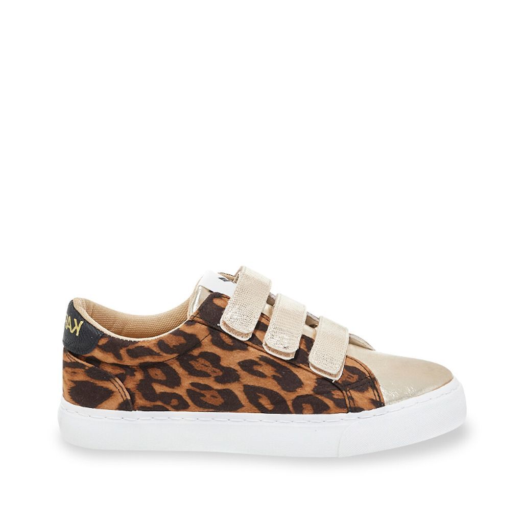 Toundra Leopard Print Trainers with Touch 'n' Close Fastening