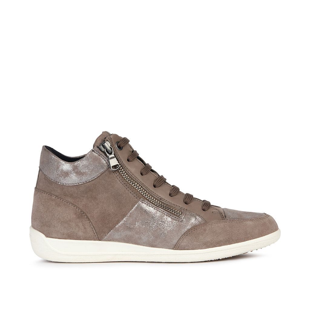 Myria Breathable High Top Trainers in Suede/Leather
