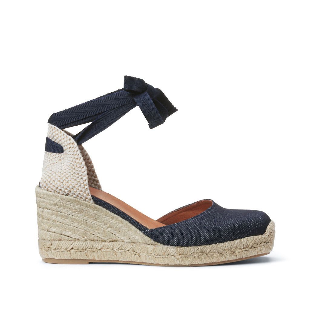 Wedge Espadrilles with Ankle Tie