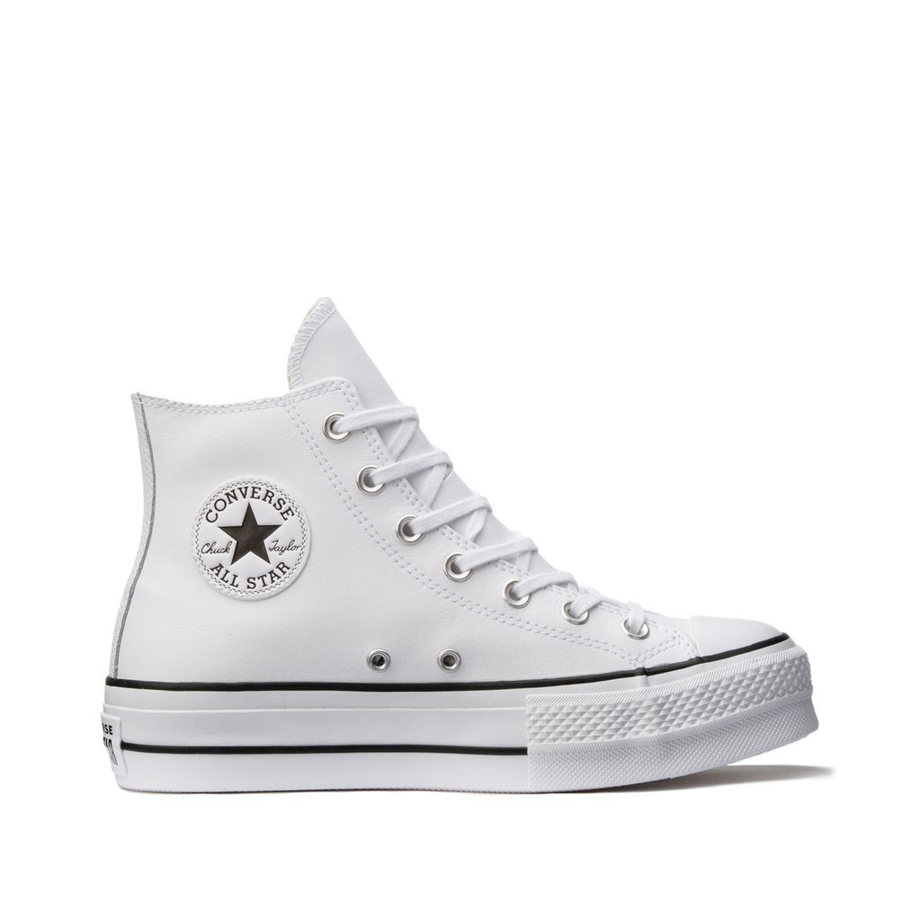Chuck Taylor All Star Lift Leather Hi Trainers