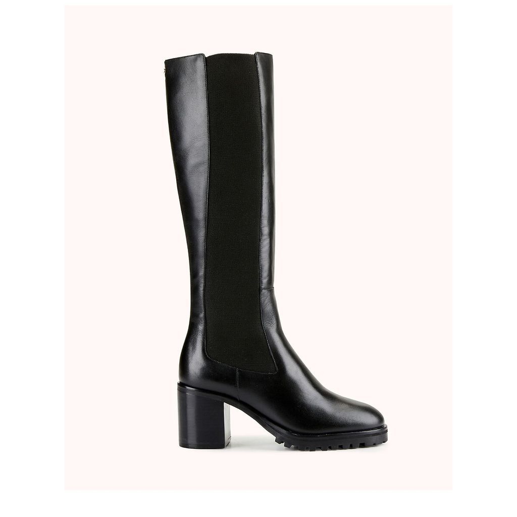 Zalici Elasticated Calf Boots in Leather