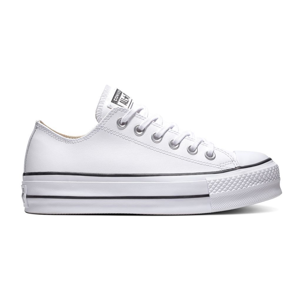 Chuck Taylor All Star Lift Leather Ox Flatform Trainers