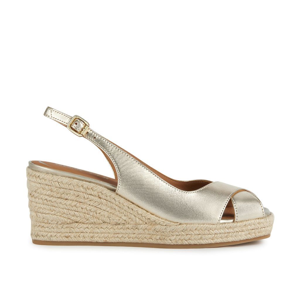 Panarea Breathable Wedge Sandals in Leather