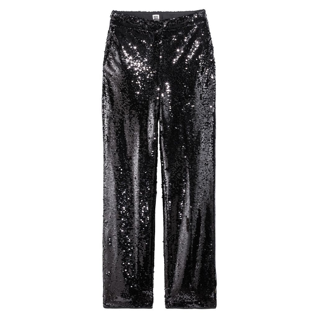 Recycled Straight Sequin Trousers, Length 31
