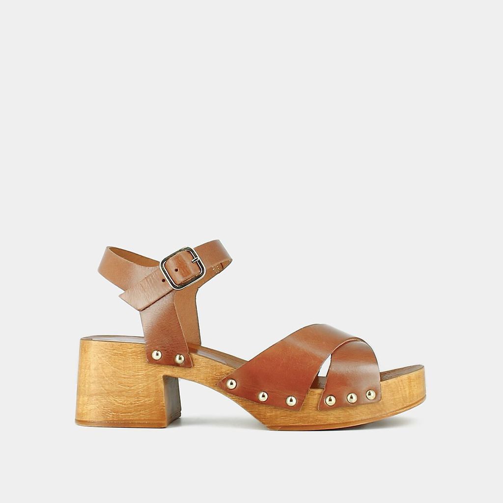 Mae Bis Clog Sandals in Leather