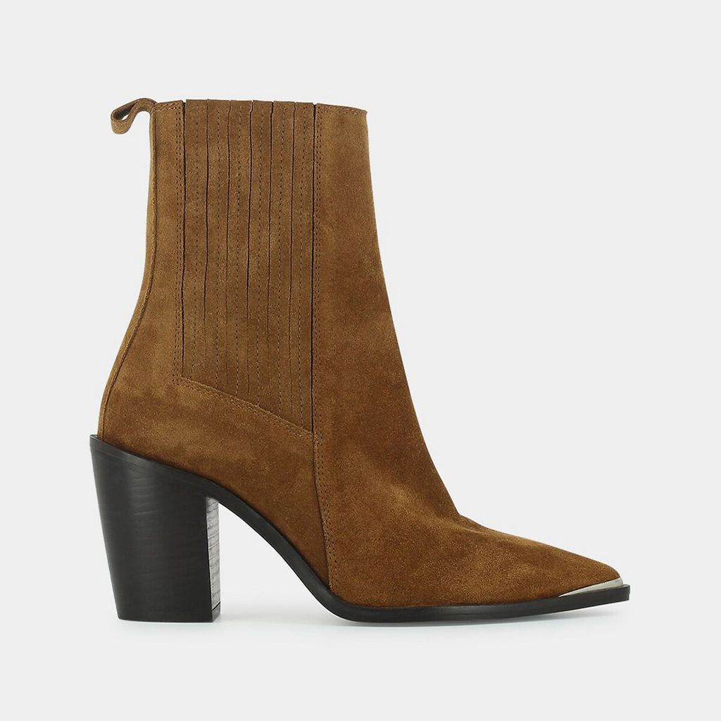 Basama Pointed Ankle Boots with Block Heel