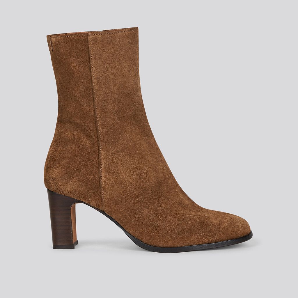 Gaea Suede Ankle Boots with Heel