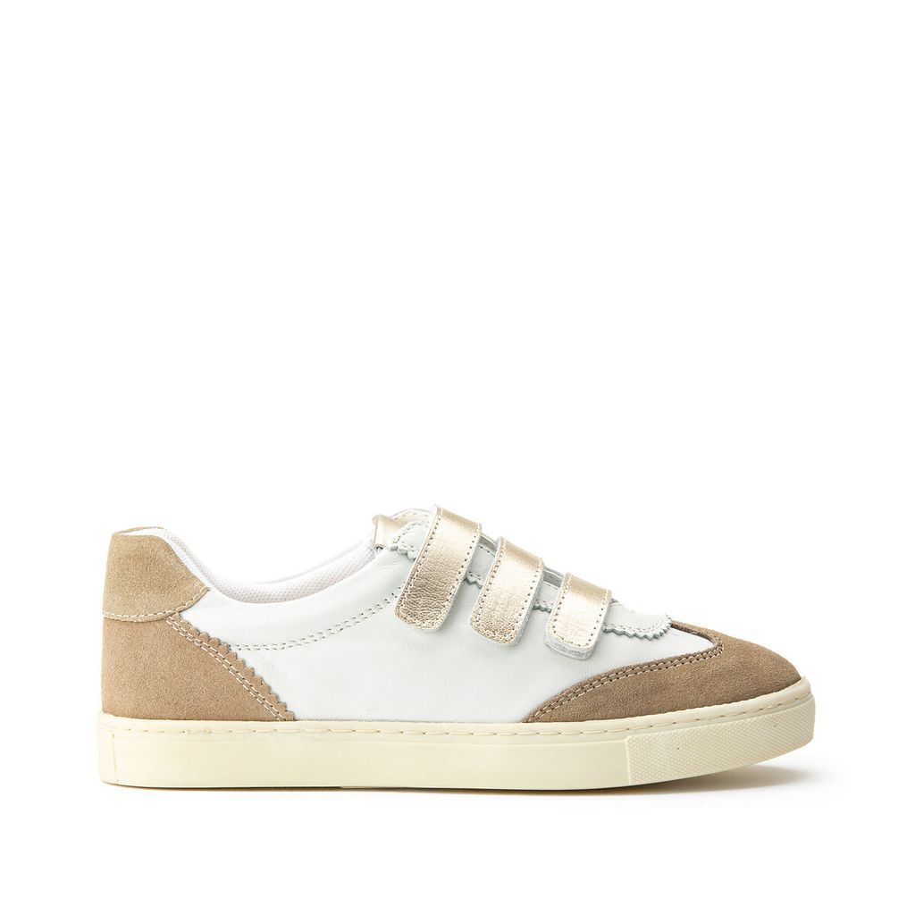 Leather Tricolour Touch 'n' Close Trainers