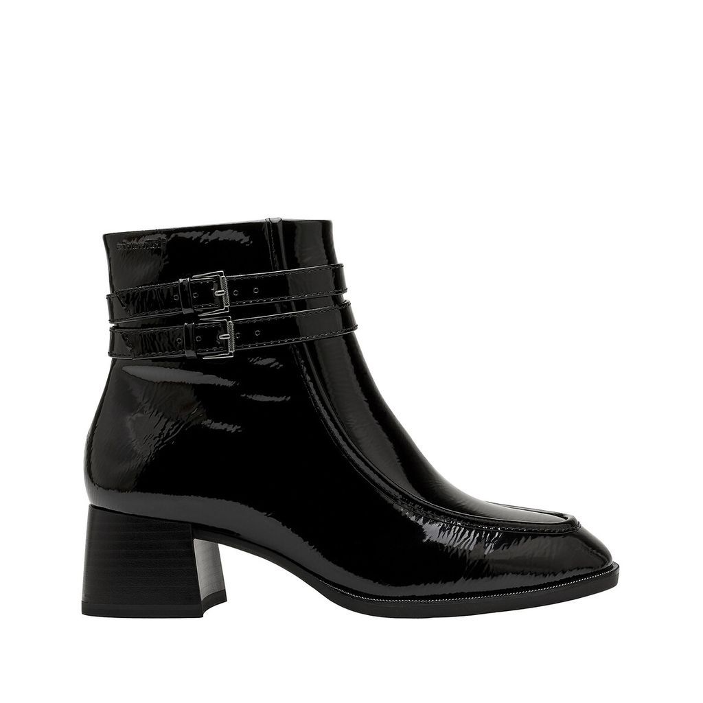 Patent Heeled Ankle Boots