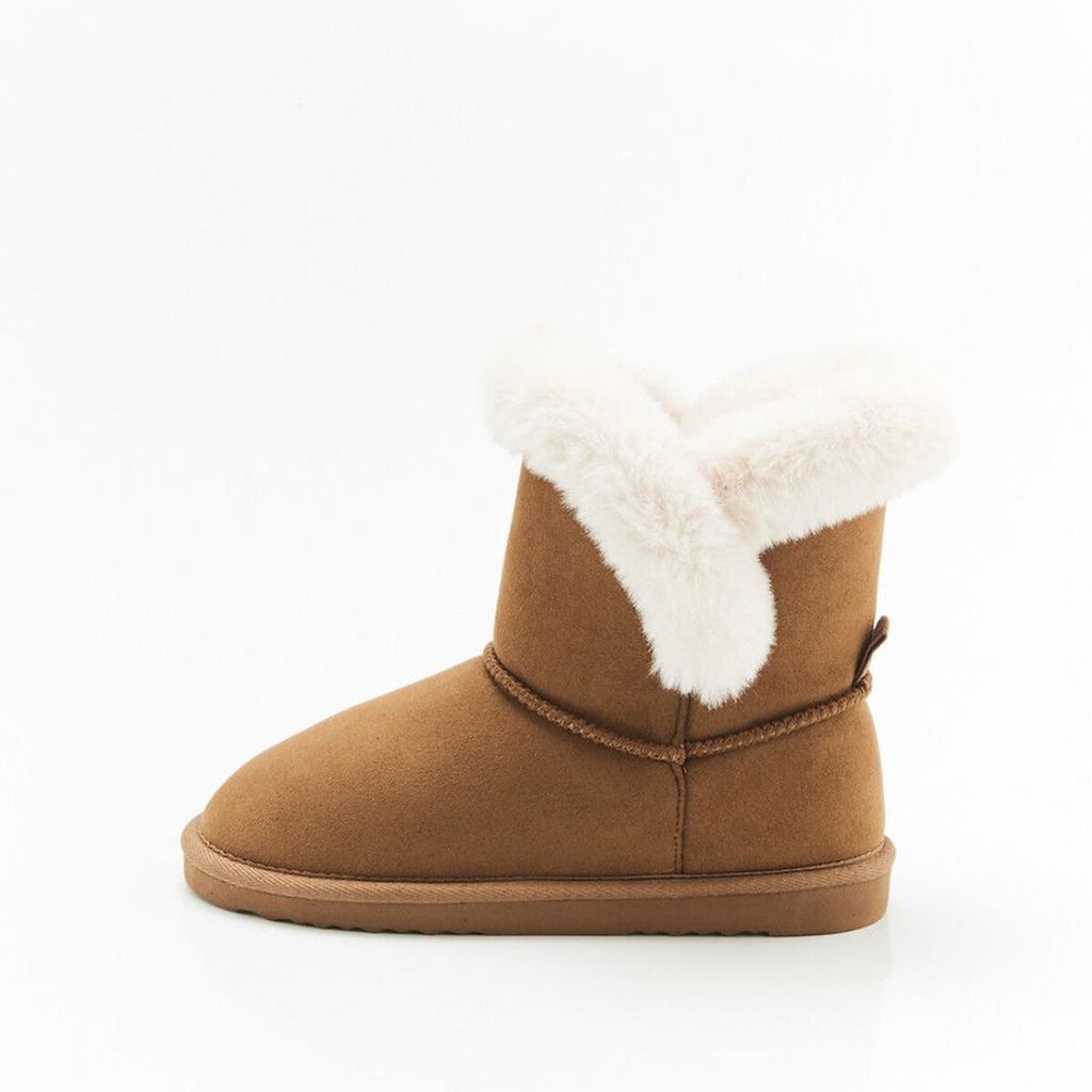 Slipper Boots with Faux Fur Trim
