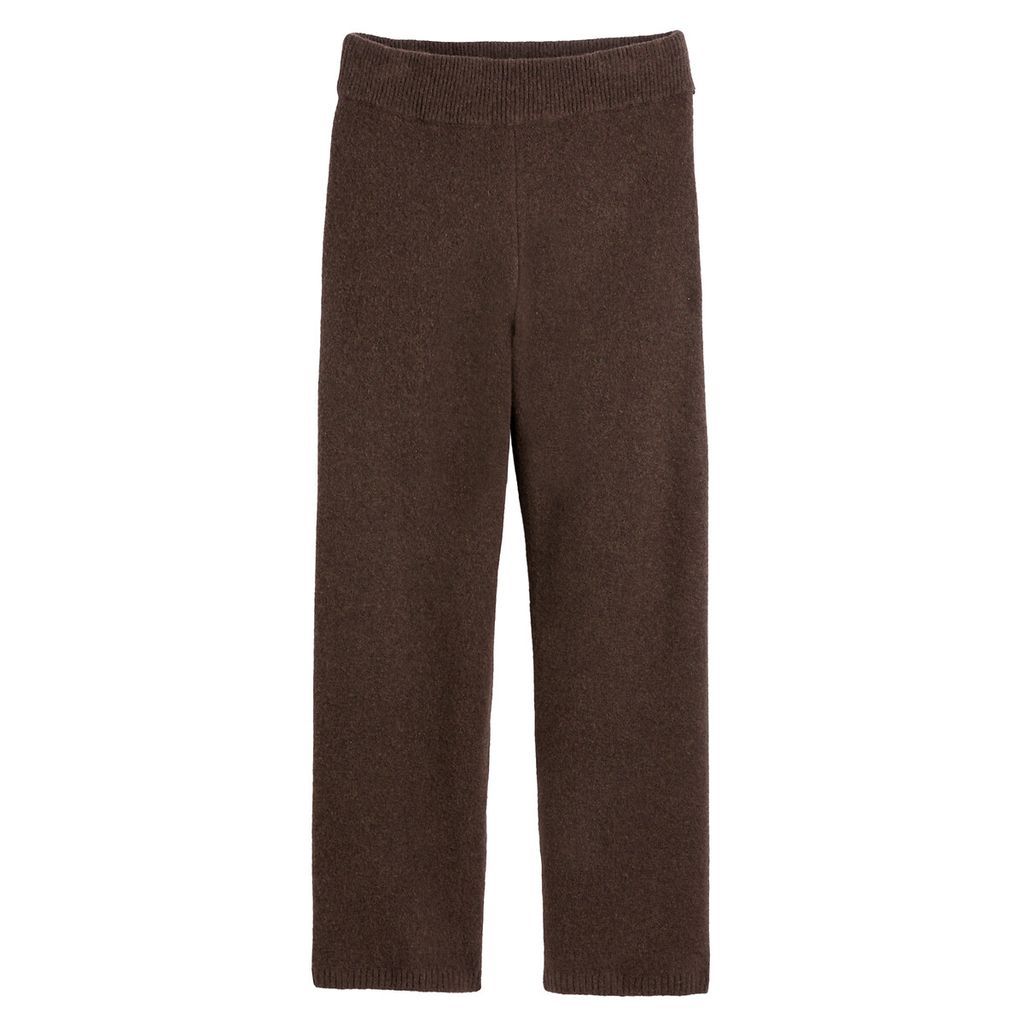 Recycled Straight Knitted Trousers, Length 28.5