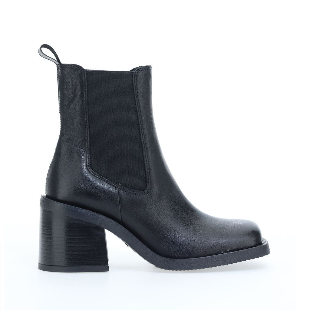 Leather Chelsea Boots with Square Toe