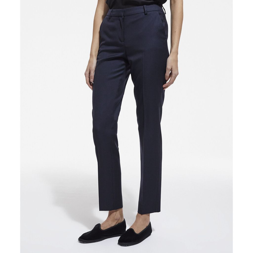 Wool Straight Trousers