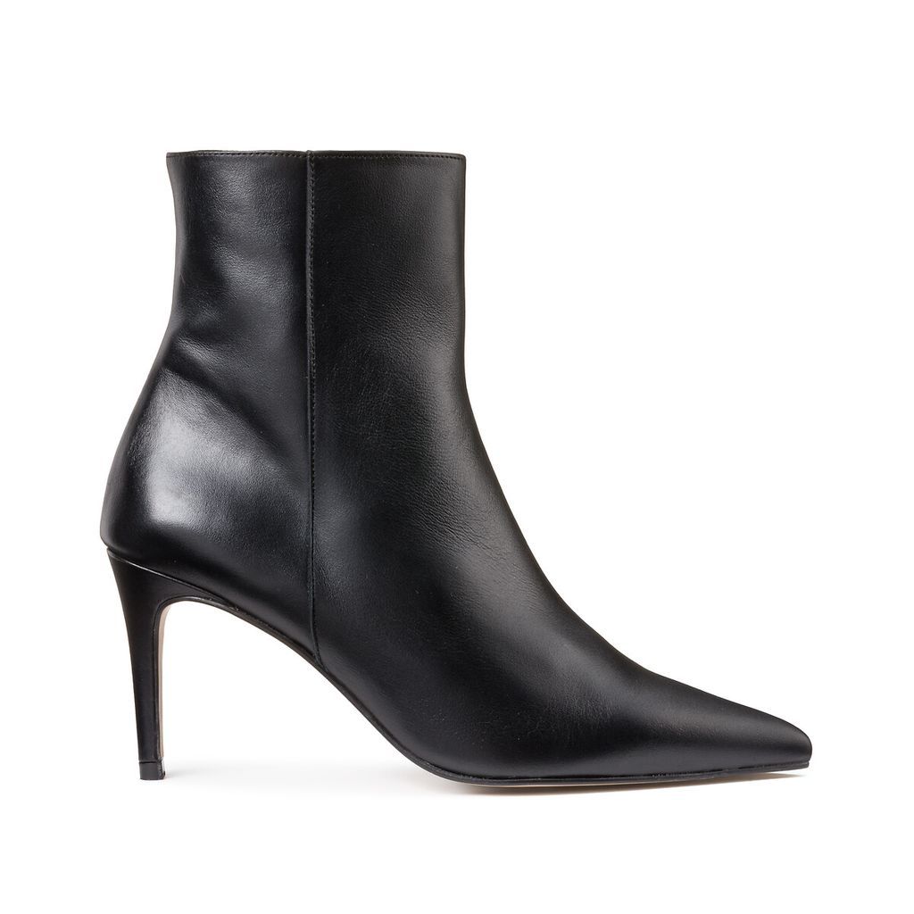 Leather Ankle Boots with Stiletto Heel